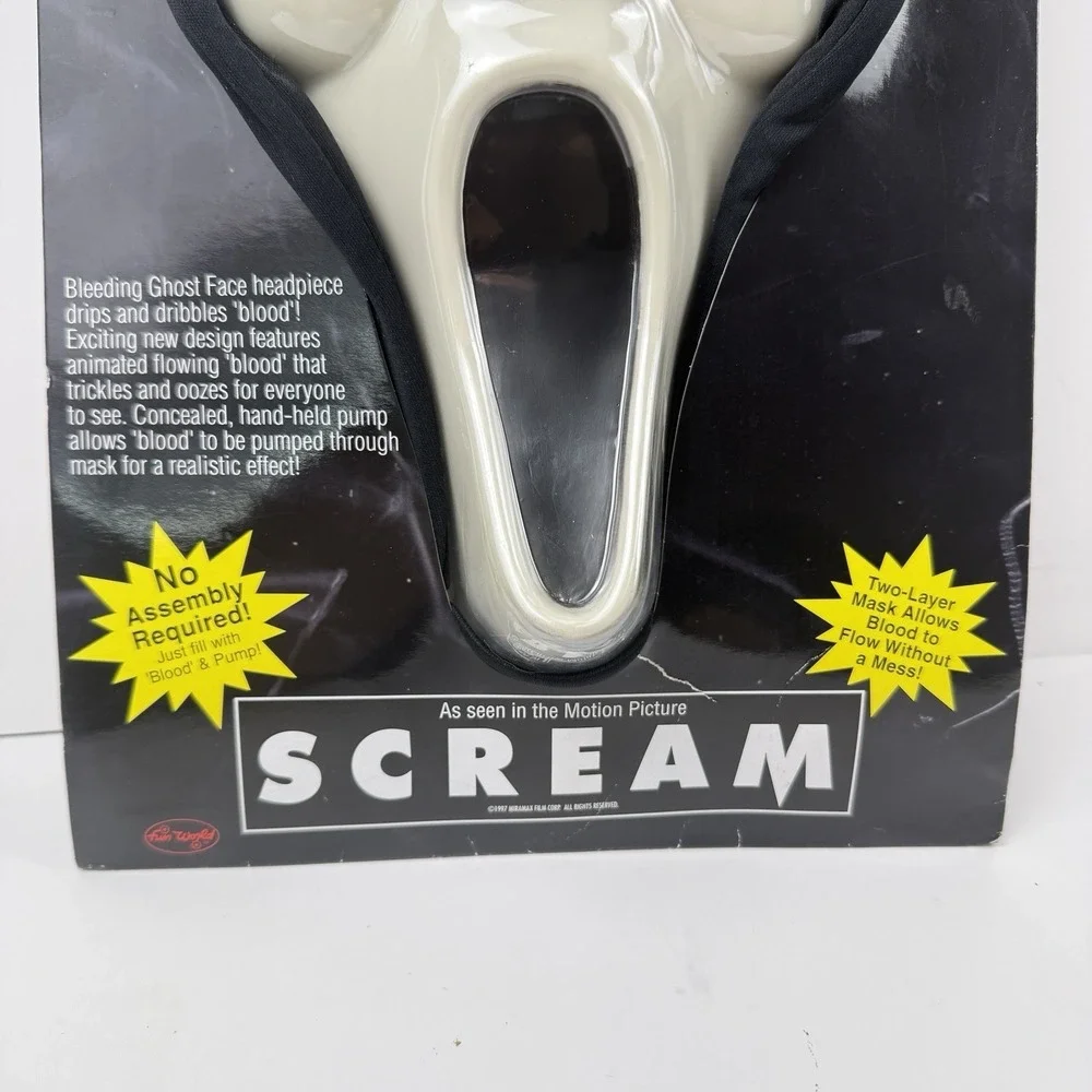 Fun World Ghost Face Bleeding Scream Mask Halloween Movie Brand New